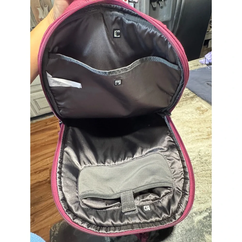 OGIO Backpack USA BMX Embroidered Maroon Burgundy Laptop Bag Sporty Travel Bag